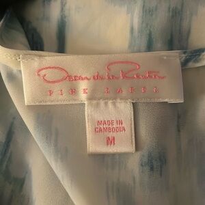 Oscar de la renta flowing watercolor dress.